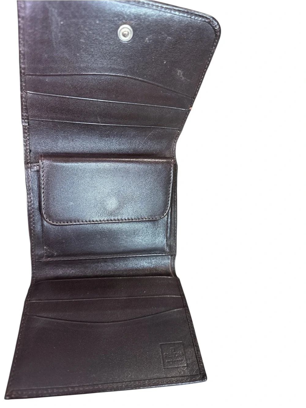Fendi Brown and Black Zucca Canvas Bi-Fold Wallet
